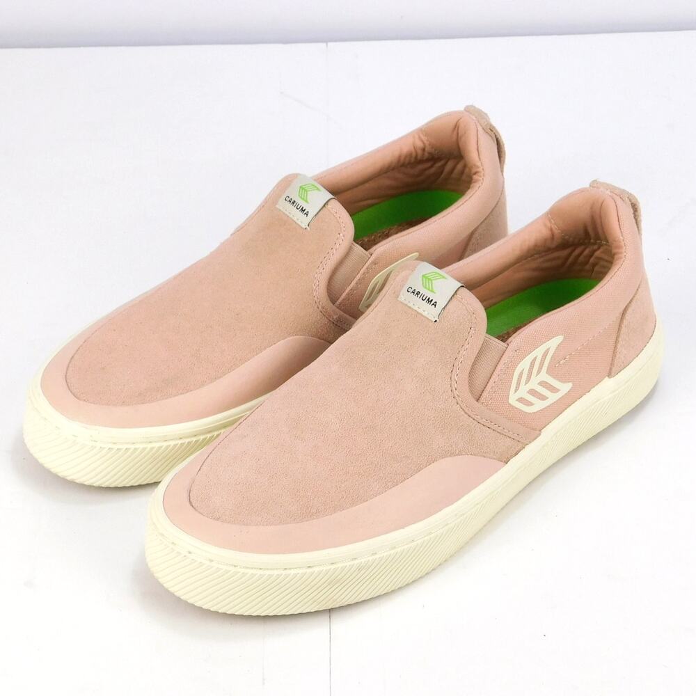 Cariuma Slip-On Pro Rose Pink Suede Skate Shoes Women's 8.5 Men's 7